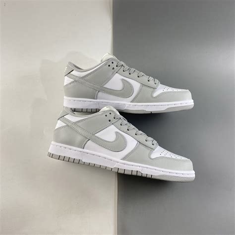 white grey Nike low dunks